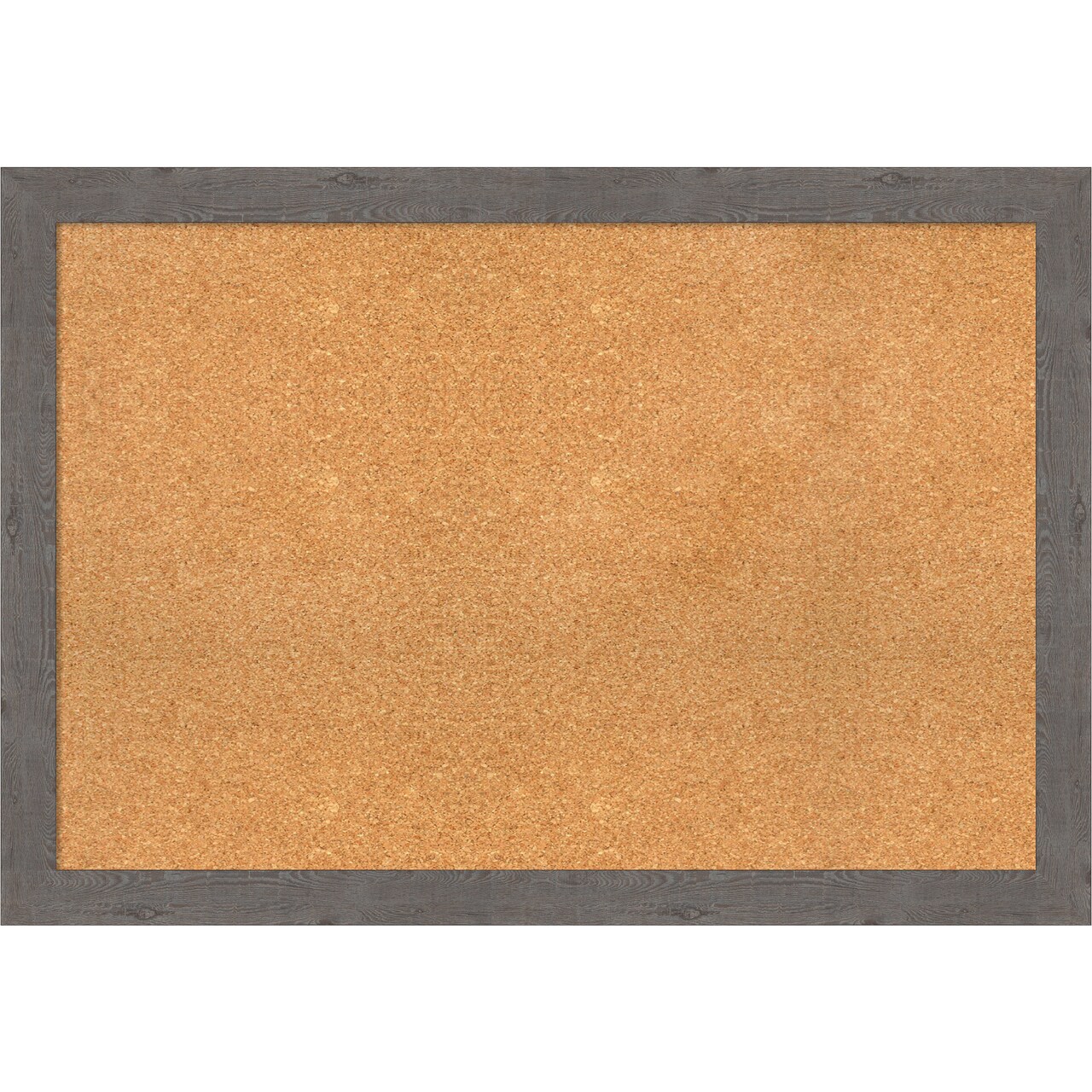 Cork Board, Rustic Plank Grey Narrow Frame - Bulletin Board, Organization Board, Pin Board